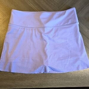 Balera White Perforated Mini Skirt